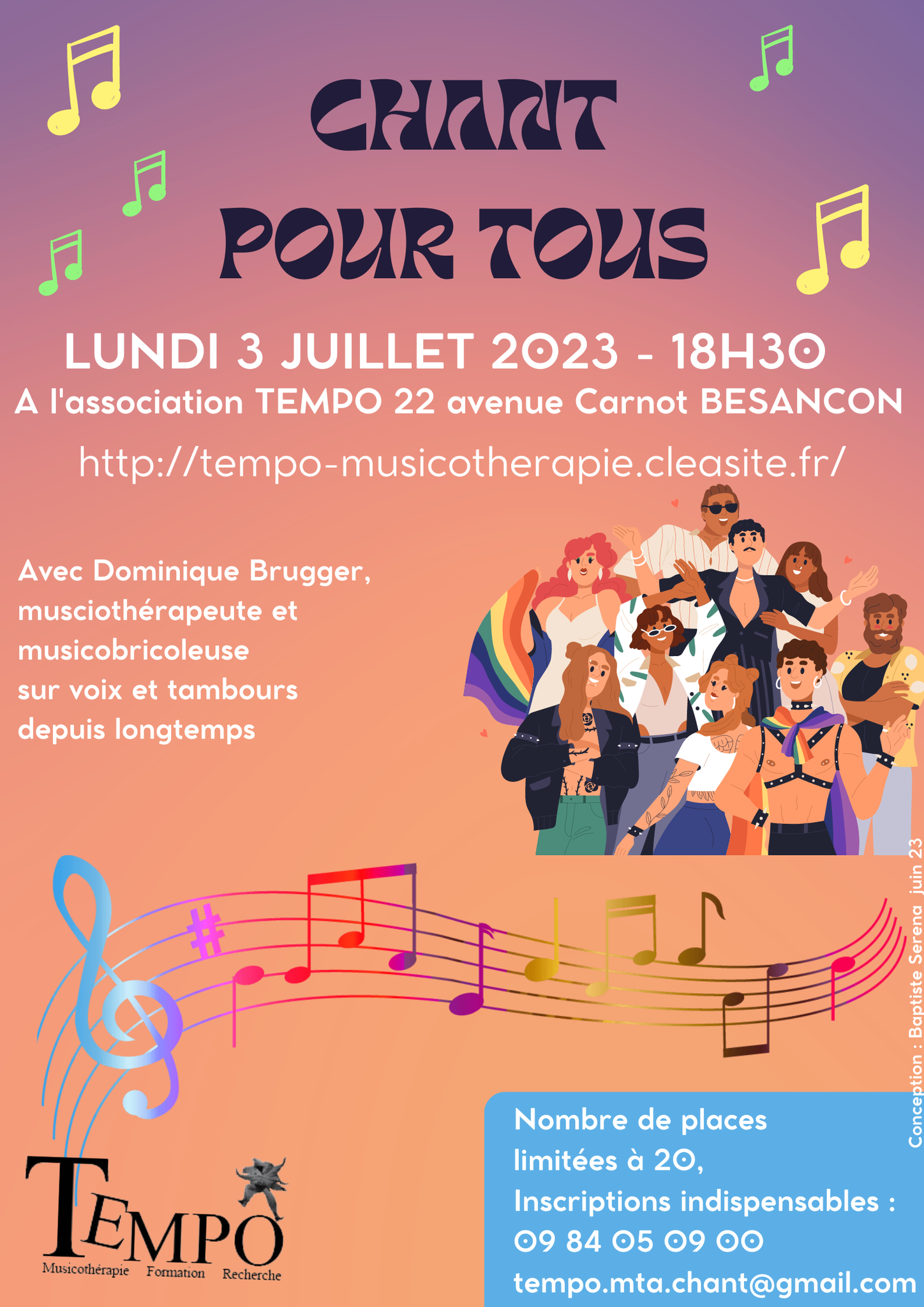 Chant Pour Tous à Besançon lundi 3 juillet 2023