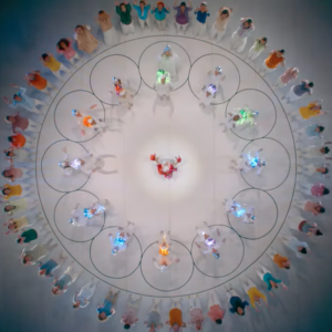 Cercle de chant - Photo d'un "Mandalala" de Camille pour illustrer les circlesongs